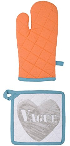 Stof Stone Gant/Manique, Coton, Orange, 30 x 20 cm