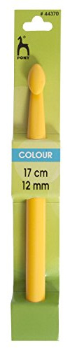 Pony Coloured: Crochet Hook: Plastic: 17cm x 12.00mm, Multi, 12mm