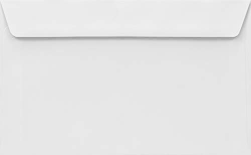Netuno 50 Briefumschläge Weiß 12 x 19,5 cm 100g Lessebo Smooth White Brief-Kuverts Weiß hochwertig gerade Klappe nassklebend ohne Fenster für Einladungskarten Geburtstagskarten Glückwunschkarten