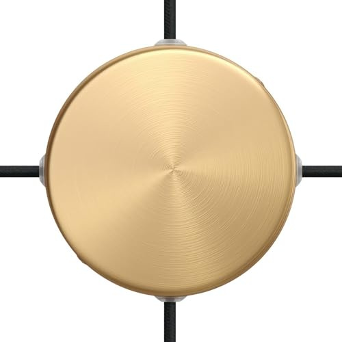 creative cables - Zylindrischer 4-Seitenloch-Lampenbaldachin Kit aus Metall (Anschlusssystem) - Bronze satiniert