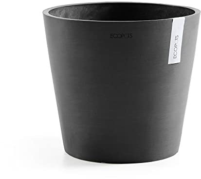 Ecopots Amsterdam runde Blumentöpfe aus recyceltem Kunststoff - Nachhaltige, stilvolle Pflanzgefäße für Innen und Garten in verschiedenen Größen