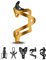 Bicycle Water Bottle Cage, Aluminum Alloy Water Bottle Cage, Water Bottle, Light and Strong Bicycle Water Bottle Cage (Golden)