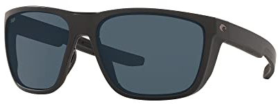 Costa Del Mar Herren FERG Sonnenbrille, Mattschwarz/Grau, polarisiert, 580P, 59 mm