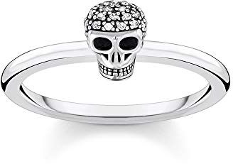 THOMAS SABO Ring Totenkopf 925 Sterling Silber TR2327-643-14-50