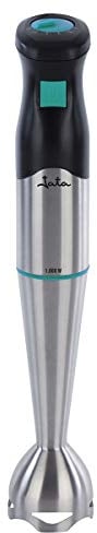 Jata BT166 Batidora de Mano 1000 W, Incluye Vaso Medidor 500 ml, Doble cuchilla Titanium, Regulador electrónico de velocidad, Pie de acero inoxidable desmontable