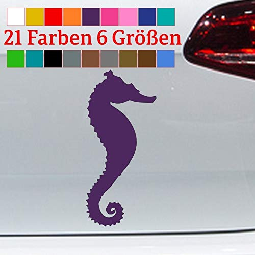 generisch Seepferdchen Aufkleber Seeratte Seepocke Freischwimmer Baywatch Seahorse Wasser in 6 Größen und 21 Farben