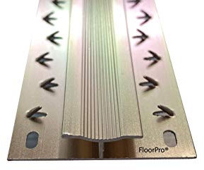 Carpet to Carpet Double Trim Door Bar Threshold - Transition Threshold Strip - Metal Gripper Plate Joins Carpets at Doorways/Fills The Gap - Bronze/Copper Colour