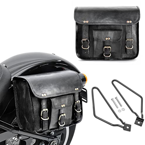 Satteltasche Vintage SV2 schwarz + Satteltaschenhalter Universal