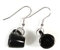 'Coffee Connoisseur' Miniature Ceramic Coffee Cup Earrings black
