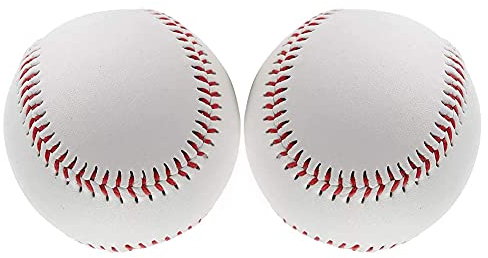 RainbowBeauty 2 stücke Unmarkierte Baseball Offizielle Liga Einzelne Baseballstandard Größe 9Inch Weiche Praxis Autogramme League Wettbewerbsball für Liga Play Practice Training