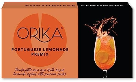 Orika Portugiesische Piri-Piri-Limonade-Vormischung, 190 g (10 Beutel) | angereichert mit hochwertigen Kräutern | handgefertigte Instant-Drink-Vormischung | erfrischendes Sommergetränk