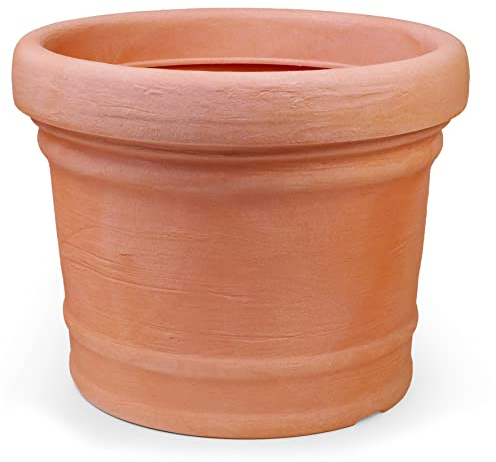 Floralo e. K. Kunststoffpflanztopf Lucca, rund, Verwendung im Innen- und Außenbereich (Terracotta, ø 40 cm x Höhe 30 cm)