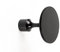 Gedotec Patère Métal | FLOID | Dimensions du porte-manteau mural : (H x L) 60 x 60 mm | 1 Pièce crochet barre ronde | Bouton métal - bouton Acier Noir Mat | Porte-manteau inox