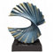 Tauzveok Moderne Office Abstract Sculpture Decoration in Blue, Spiral from Harz 28 cm high for Bedroom, Study Schlafzimmer, Büro-Desktop, Schränke