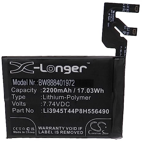 vhbw Batterie Compatible avec ZTE Nubia Red Magic 6 Pro, NX669J-P Smartphone (2200mAh, 7,74V, Li-polymère)