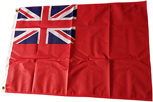 NWFlags 3ft x 2ft Red Ensign Flag | Outdoor Heavy 110d Knitted Polyester | 3x2 Merchant Navy Flag for Flagpoles