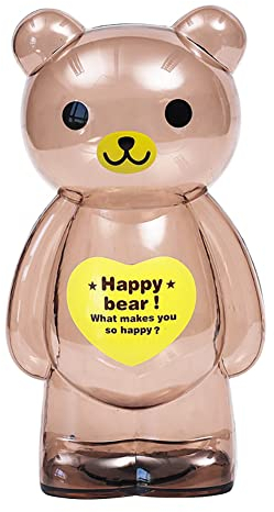 Spardosen für Kinder, Transparent Münzbank Niedlichen Cartoon Kawaii Sparbüchse Bär Sparschwein für Münzen Sparschwein Ornament Junge Mädchen Spielzeug süßes Geburtstag Geschenk Zimmer Dekoration