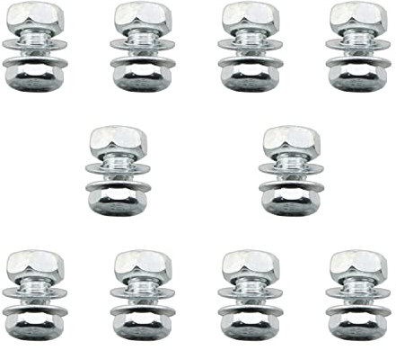 DGZZI Wire Stop Swivel 10 Sets Brake Cable Regulator Clamp Lock Screw Bolt Locking Screw with Nuts and Washers for Throttle Choke Cable Mini Bike