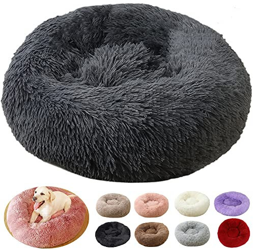 rngcpto Hundekissen, Anti-Stress, XXL, große Größe, Hundebett, XXL, mittlere Größe, Puppy Love Hundebett, orthopädisch, rund, waschbar (50 cm)