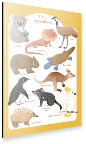 artboxONE Alu-Print 90x60 cm Tiere Australiens von Künstler Judith Loske