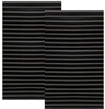 2 Pack Temporary Blinds for Windows with 4 Clips, Easy Up & Down Pleated Window Shades, No Drill Blackout Blinds Stick on Curtains Blinds for Bedroom Bathroom (Black, 60 * 180cm)