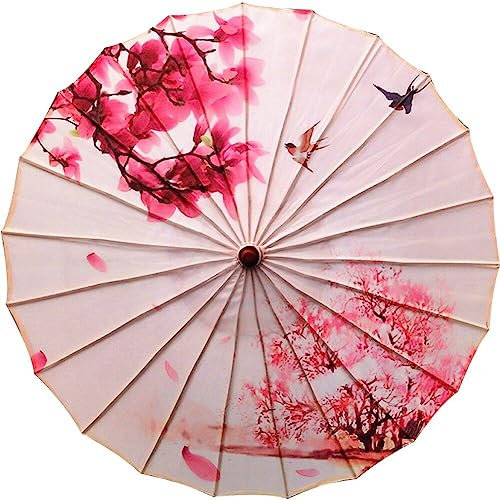 Tissu De Soie Parapluie Classique Japonais Papier D'huile Peinte Parapluie Traditionnelle Chinoise