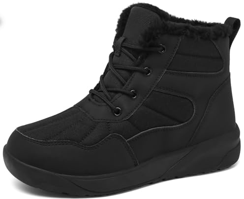 ChayChax Stivaletti da Neve Donna Stivali Invernali Scarponcini Foderato Caldo Scarpe Inverno Impermeabili Stivaletti con Stringate