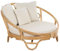 Garten Sonneninsel Rattan natürlich mit Auflagen beige Loungemöbel Boho Rossano