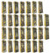 30 Premium Flaschentüten Weihnachtstüten Gold 190g/m² Flaschentasche Weihnachten mit UV Spot Lackierung und Trageband in Gold inkl. Namenskarte