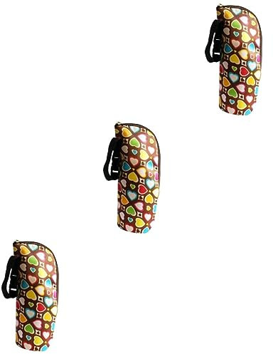 ibasenice 3piezas Bolsa Térmica para Biberones De Niño Niña Aislante Térmico Diseño Práctico para Carrito Mantiene Caliente hasta Horas Color Marrón Corazón