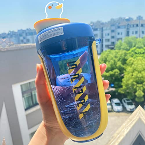 GraSky 590ML Yellow Protein Shaker Bottle with Wire Whisk Ball - Measure, Mix, and Go!