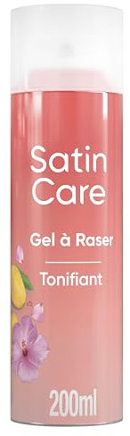 Venus Satin Care Tonifiant Gel De Rasage Mangue et Hibiscus Parfumé Avec Une Touche D’Olay, Gel De Rasage Parfumé Pour Femme, Gel De Rasage Soin De La Peau, Bouteille Aérosol 200ml