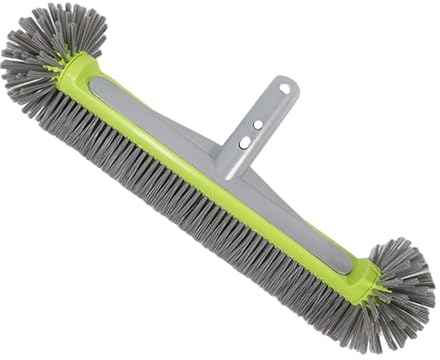 JISADER Spazzola di ricambio per piscina da 45 cm, multiuso, per pulire le pareti, il fondo e gli angoli della piscina. Setole emisferiche.