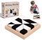 GGesii Montessori Geometrische Form Puzzles, Hidden Block Puzzle, Verstecktes Holzblock-Puzzle, für Kinder, Erwachsene (Schwarz und weiß)
