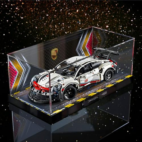 Acryl-Vitrine für Lego Porsche 911 RSR 42096 (Für Lego Set ist nicht im Lieferumfang enthalten) (A)