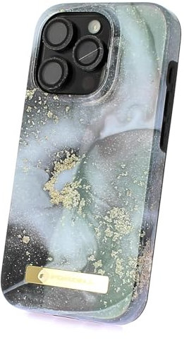 Forcell iPhone 14 Pro Hülle, Marble Mist-Motiv, exklusiv, kompatibel mit MagSafe® und Charge Induction, Silikonfutter, Schutz der Seitentasten und der Kamera