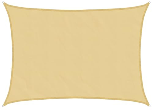 vidaXL Sonnensegel Sandfarbe 7x5 m 100% Polyester Oxford