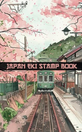 Japan Eki Stamp Book: Travel Journal for Collecting Japanese Railway Train Station Souvenir Stamps and other Unique Landmarks or Locations Write Down ... 100 Blank 5x8 Notebook Pages (Cover #2)