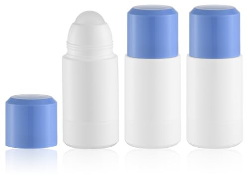 Lulupack 75ml Leerer Rollerball Behälter für ätherische Öle, Deo Roll on Flaschen, Nachfüllbarer Applikator für Rollon, 3 pcs