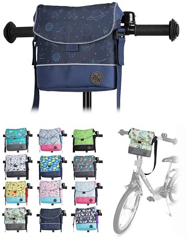 BAMBINIWELT Kinder Lenkertasche – Fahrradtasche für Kinder, Laufradtasche & Lenkerkorb mit Schultergurt – kompatibel mit Puky, Woom & Roller – wasserabweisend & robust, Farbe: Modell 22