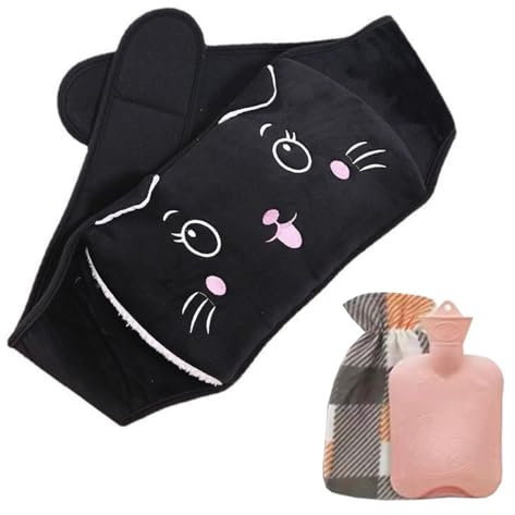Hot Water Bottle Belt - Wearable Warm Pouch with Soft Plush Belt, Wrap Around for Hand, Waist, and Body Warmth