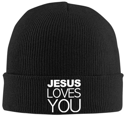 Winter Mütze Jesus Liebt Dich Strick Beanie Atmungsaktivem Mützen Unisex Beanie Für Skating Winter Skifahren