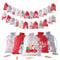 Adventskalender zum Befüllen, 24 Adventskalender zum Selbstbefüllen stoff, Adventskalender Selber Befüllen Kinder, Weihnachtskalender zum Befüllen Säckchen, Adventskalender 2024 (Rot)
