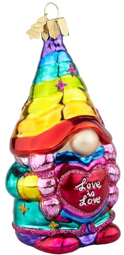 HZYC Weihnachtsbaumschmuck, mundgeblasenes Glas, personalisierte Regenbogen-Zwerg-Kollektion, hängende Ornamente, Weihnachtsdekoration für Weihnachtsbaum, Urlaub, Party, Zuhause, Geschenke