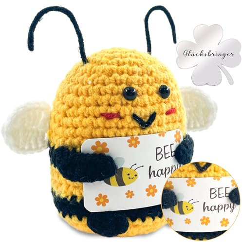 Meanju Positive Kartoffel, Gute Besserung Geschenk, Pocket Hug Biene, Glücksbringer, Glück Weihnachten