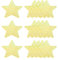 sourcing map 20 Pcs Sequin Star Iron on Patches, 5 x 4.7 Inch Embroidery Sequin Patches for Clothing Repair Backpack Shoes Decoration, Yellow
