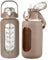Cunlvyyds 32oz Water Bottle with Straw Glass Water Bottles with Time Marker and Silicone Sleeve Motivational Sports Drinking Bottle for School Office Use CoffeeBottles