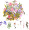 simarro 160 Stück Blumen Scrapbooking Aufkleber, Bunte Transparente Pflanzen Aufkleber Blumenaufkleber Wasserfeste Vintage Sticker für Scrapbook Fotoalbum Tagebücher Karten Handyhüllen (80 Stile)
