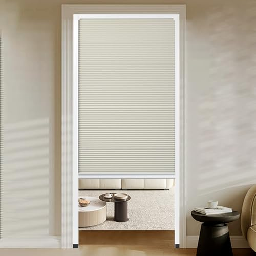 RENLXFI Porta Pieghevole Oscurante Personalizzata A Nido d'Ape, Divisorio per Ambienti, Porte Scorrevoli Bianche per Camere da Letto, Porta A Soffietto Interna Senza Fori(70x200cm)