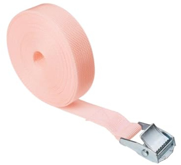 1 Stück Zurrgurt Spanngurt Befestigungsgurt Befestigungsriemen Zinklegierung Schnallenriemen Polypropylen Umreifungsband Spannbänder für Camping Gepäckpakete Transport,Rosa,2.5cmx150cm